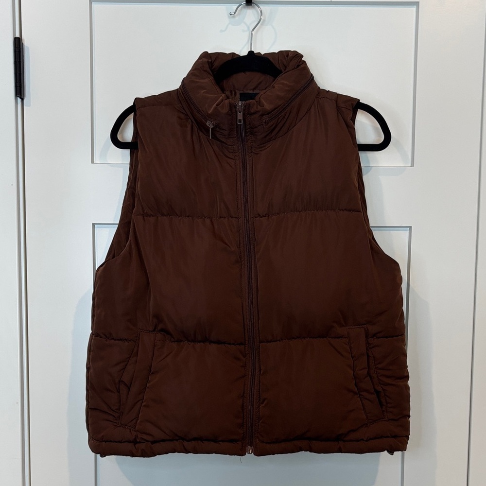 Forever 21 Brown Puffer Vest
